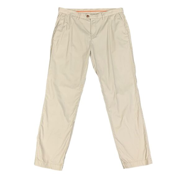 Tommy Bahama Pants Mens 38 Sand Beige Straight Leg Pima Cotton Golf Chino - Picture 1 of 16